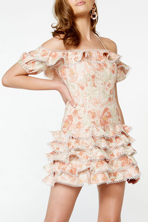 Caitlyn Mini Dress in Retro | Bardot